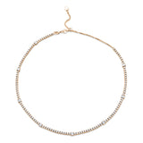 4-prong Station Diamond Tennis 2-in-1 Necklace/Bracelet, natural diamonds, 14K rose gold, view 2