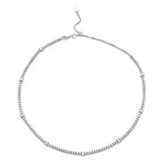 4-prong Station Diamond Tennis 2-in-1 Necklace/Bracelet, natural diamonds, 14K white gold, view 2