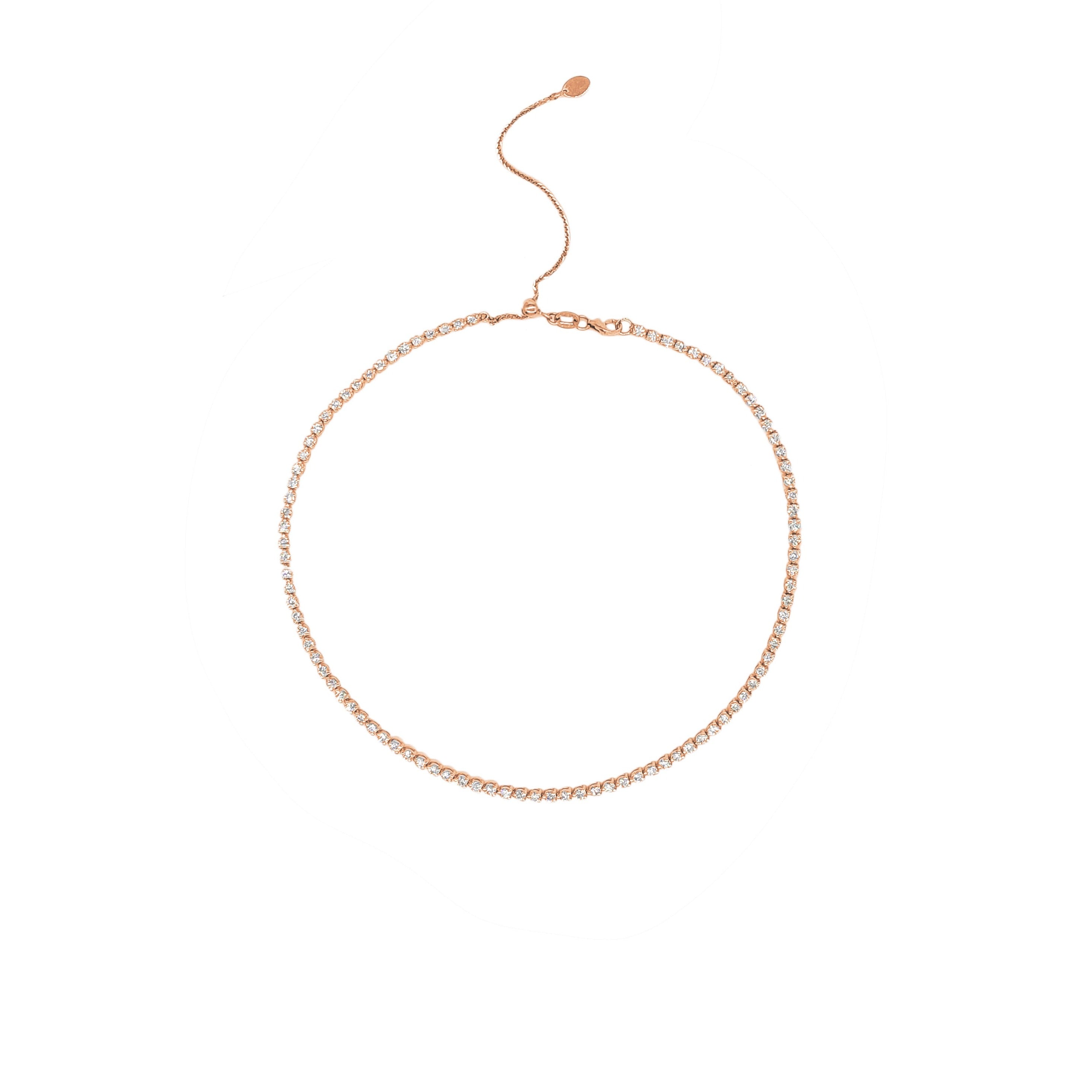 3-prong Classic Diamond 2-in-1 Necklace/Bracelet, natural diamonds, 14K gold, view 3