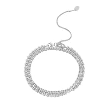 Load image into Gallery viewer, 3-Prong 3 Petal Tennis 2-in-1 Necklace/Bracelet