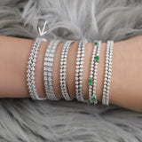 Shared-prong 3-stone Tennis 2-in-1 Necklace/Bracelet