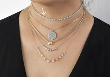 Load image into Gallery viewer, Shared-prong 3-stone Tennis 2-in-1 Necklace/Bracelet