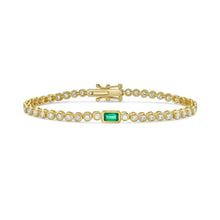 Load image into Gallery viewer, Bezel Diamond Tennis Bracelet