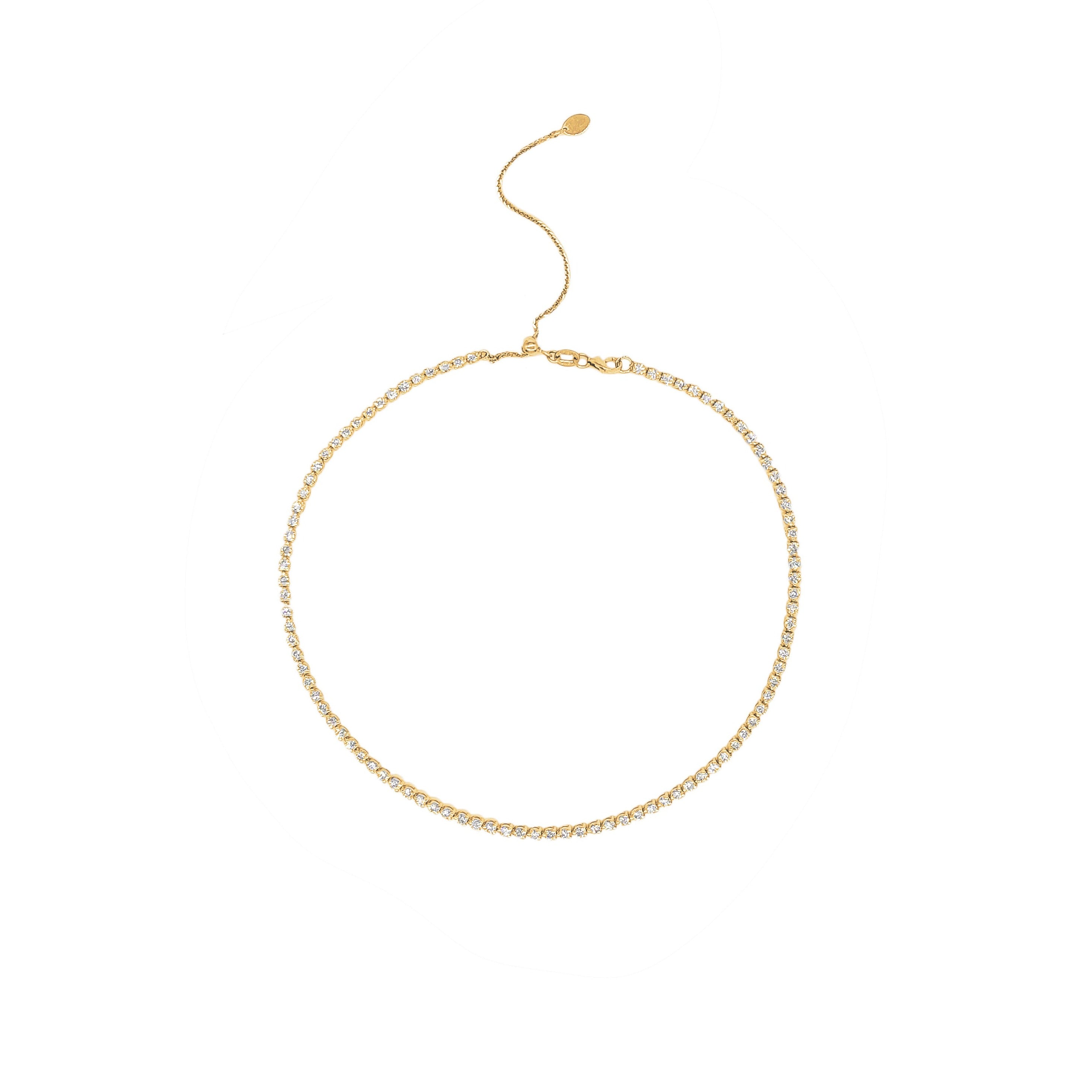 3-prong Classic Diamond 2-in-1 Necklace/Bracelet