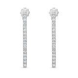 4-Prong Front & Back Hanging Earrings