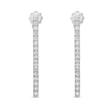 Load image into Gallery viewer, 4-Prong Front &amp; Back Hanging Earrings