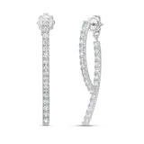 4-Prong Front & Back Hanging Earrings