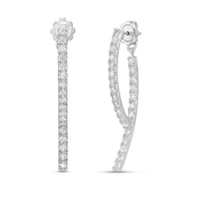 Load image into Gallery viewer, 4-Prong Front &amp; Back Hanging Earrings