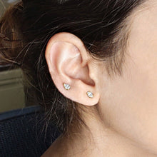 Load image into Gallery viewer, Prong-set Pear Solitaire Diamond Earrings