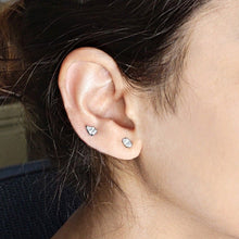Load image into Gallery viewer, Prong-set Pear Solitaire Diamond Earrings