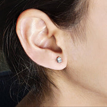 Load image into Gallery viewer, Prong-set Oval Solitaire Diamond Earrings