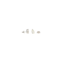 Load image into Gallery viewer, Prong-set Pear Solitaire Diamond Earrings