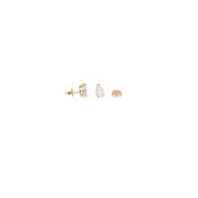 Load image into Gallery viewer, Prong-set Pear Solitaire Diamond Earrings