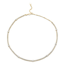 Load image into Gallery viewer, 4-prong Station Diamond Tennis 2-in-1 Necklace/Bracelet