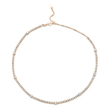 Load image into Gallery viewer, 4-prong Station Diamond Tennis 2-in-1 Necklace/Bracelet