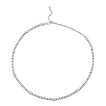 Load image into Gallery viewer, 4-prong Station Diamond Tennis 2-in-1 Necklace/Bracelet