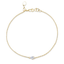Load image into Gallery viewer, Prong-set Pear Solitaire Diamond Bracelet