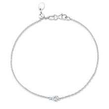 Load image into Gallery viewer, Prong-set Pear Solitaire Diamond Bracelet