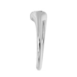 Bezel Diagonal Oval Solitaire Ring, lab-grown diamond, 14K white gold, side view