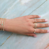Bezel Diamond Tennis Bracelet, natural diamonds, 14K gold, view 2