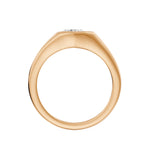 Bezel East West Pear Solitaire Ring, lab-grown diamond, 14K rose gold, front view