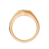 Bezel East West Pear Solitaire Ring, lab-grown diamond, 14K rose gold, front view