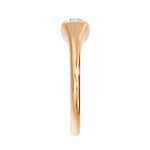 Bezel East West Pear Solitaire Ring, lab-grown diamond, 14K rose gold, side view