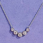 Bezel Graduating Chain, natural diamonds, 14K gold, view 3