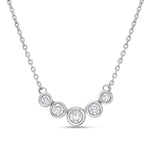 Bezel Graduating Chain, natural diamonds, 14K gold