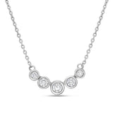 Bezel Graduating Chain, natural diamonds, 14K gold