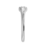 Bezel Oval Solitaire Ring, lab-grown diamond, 14K white gold, side view