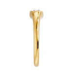 Bezel Oval Solitaire Ring, lab-grown diamond, 14K yellow gold, side view