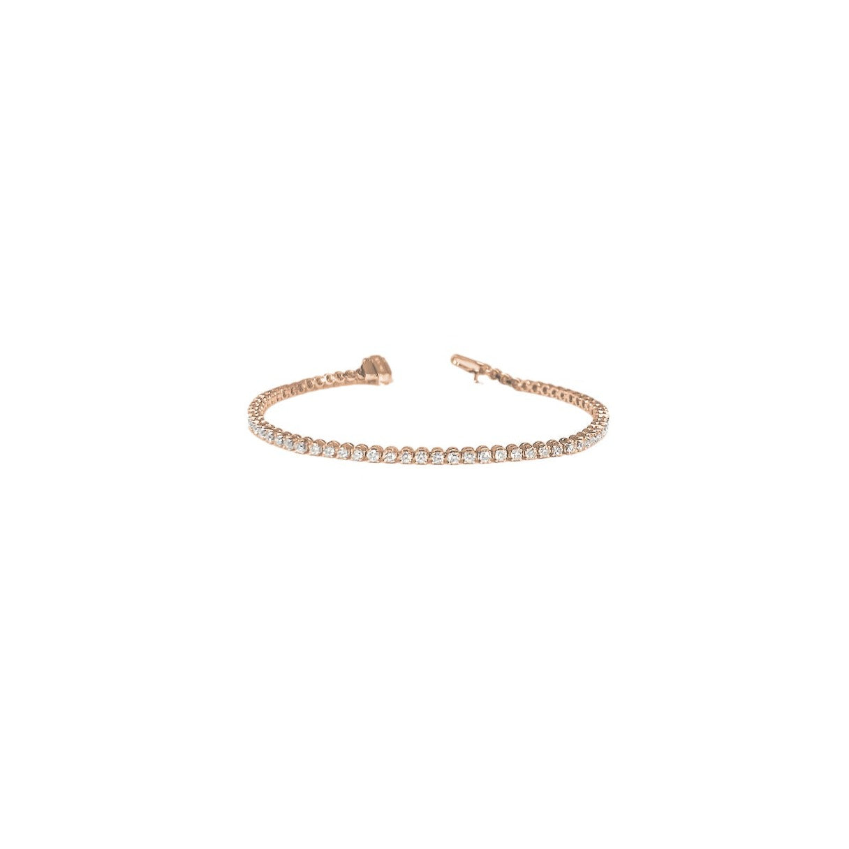 Cupcake Diamond Tennis Bracelet, natural diamonds, 14K rose gold
