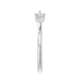 Toi Et Moi Kite Open Cuff Ring, lab-grown diamonds, 14K white gold, side view