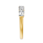 Walking Emerald Cut Five Stone Ring, lab-grown diamonds, 14K yellow gold, 2.2ct, side view