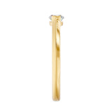 Edgy Marquise Solitaire Ring, lab-grown diamond, 14K yellow gold, side view
