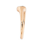 Bezel Diagonal Oval Solitaire Ring, lab-grown diamond, 14K rose gold, side view
