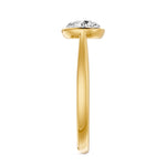 Frame Bezel Round Solitaire Ring, lab-grown diamond, 14K yellow gold, side view