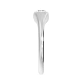 Bezel East West Pear Solitaire Ring, lab-grown diamond, 14K white gold, side view