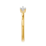 Toi Et Moi Kite Open Cuff Ring, lab-grown diamonds, 14K yellow gold, side view