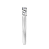 Walking Emerald Cut Five Stone Ring, lab-grown diamonds, 14K white gold, 1.0ct, side view