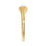 Bezel East West Pear Solitaire Ring, lab-grown diamond, 14K yellow gold, side view