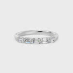 Walking Emerald Cut Five Stone Ring, lab-grown diamonds, 14K white gold, video