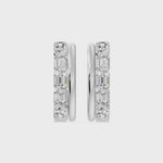 Parallel Bar Emerald Cut Diamond Earrings, lab-grown diamonds, 14K white gold, video