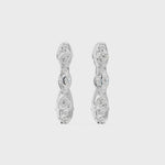 Chevron Huggie Marquise Diamond Earrings, lab-grown diamonds, 14K white gold, video