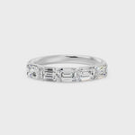 Walking Emerald Cut Five Stone Ring, lab-grown diamonds, 14K white gold, video