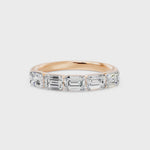 Walking Emerald Cut Five Stone Ring, lab-grown diamonds, 14K rose gold, video
