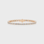 Nova Bezel Emerald Cut Diamond Tennis Bracelet, lab-grown diamonds, 14K rose gold, video