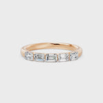 Walking Emerald Cut Five Stone Ring, lab-grown diamonds, 14K rose gold, video