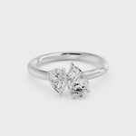 Toi Et Moi Pear Duo Two Stone Ring, lab-grown diamonds, 14K white gold, video